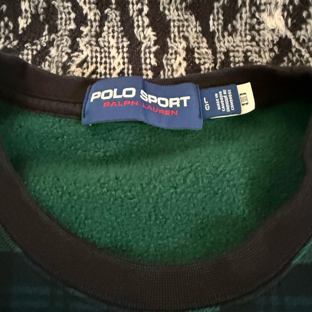 Polo Sport BlackWatch Tartan-Plaid Ralph Lauren Americana Pullover Crewneck - Picture 4 of 6